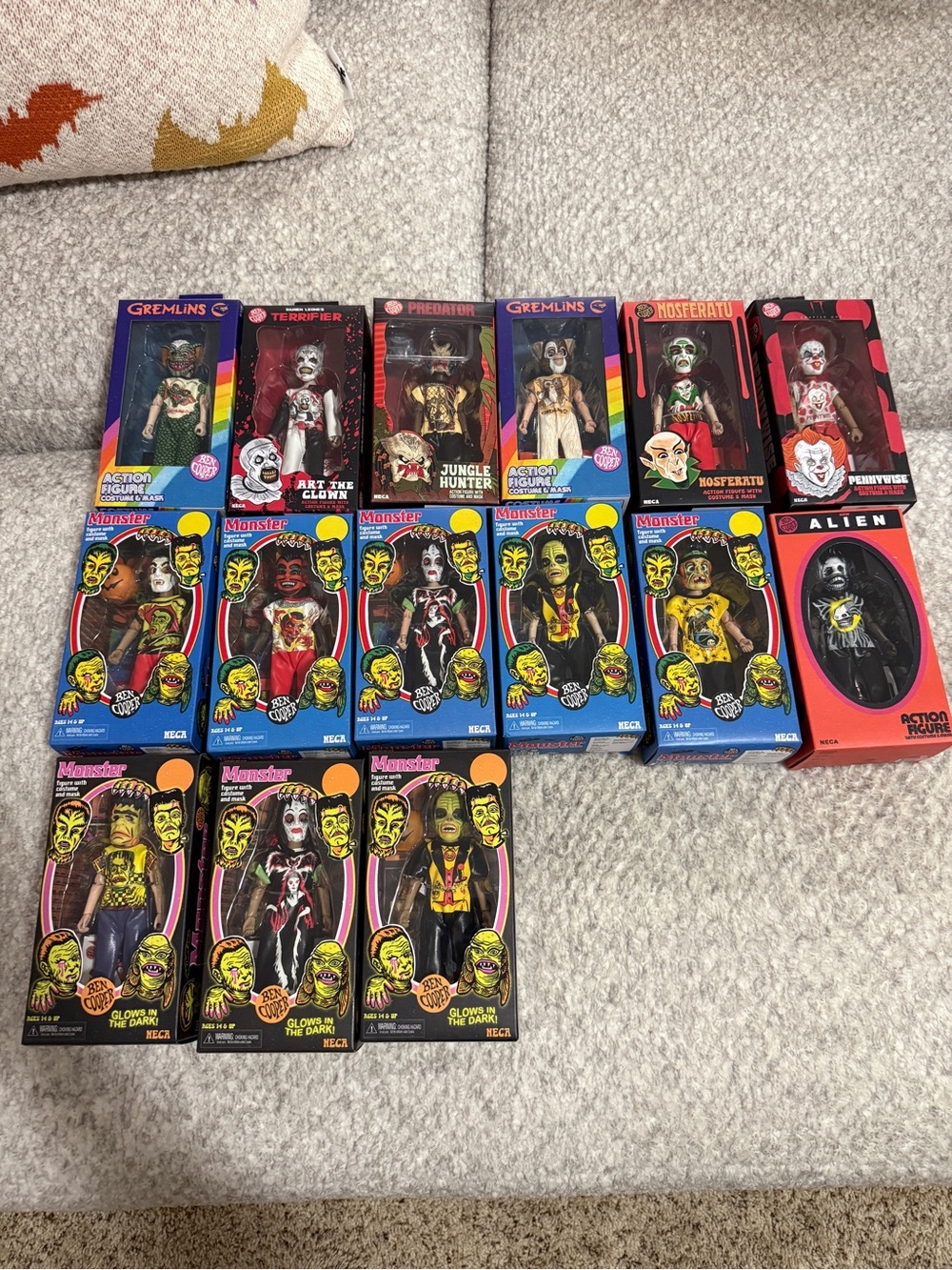 NECA Ben Cooper Trick or Treaters Retro Monster Action Figure Set (15)